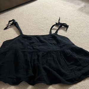 Black flowy tank top 3x